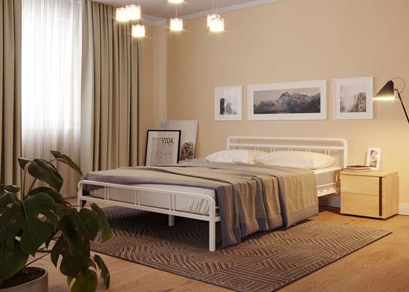 Спальная кровать Леон, 900, белый в Ярославле - изображение