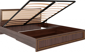 Двуспальная кровать с механизмом Беатрис М11 с мягким изголовьем (Орех Гепланкт) в Ярославле