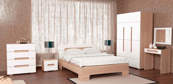 Спальня Некст, цвет дуб сонома/белый в Ярославле - изображение