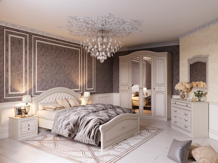 Модульная спальня Николь, Ясень жемчужный/Ваниль в Ярославле - изображение