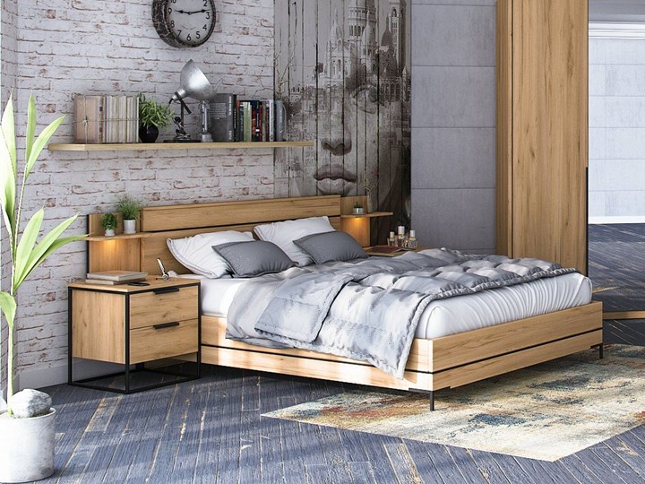 Модульная спальня Норд, Базовый набор, дуб золотой в Ярославле - изображение