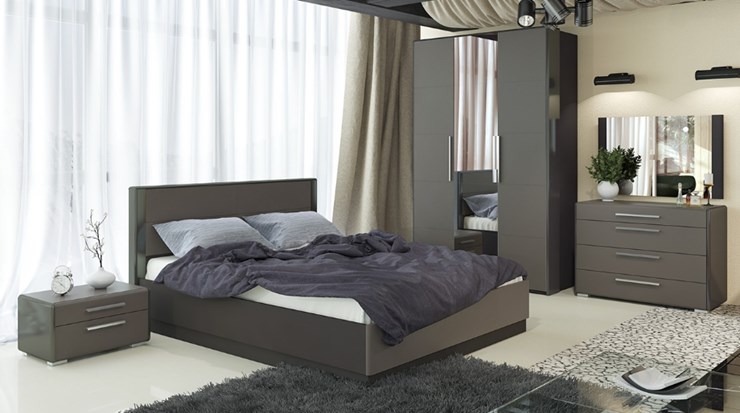 Гарнитур спальный Наоми №2, цвет Фон серый, Джут в Ярославле - изображение