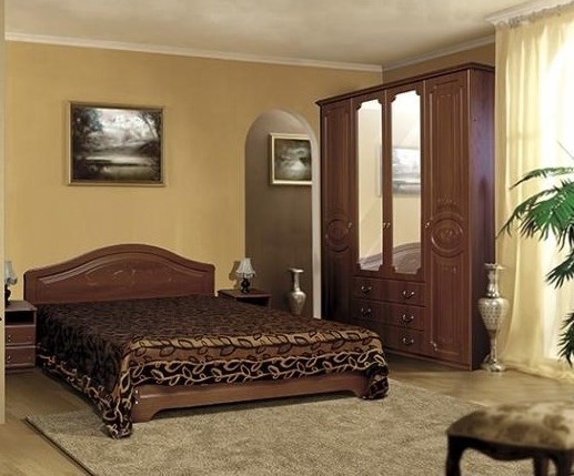 Гарнитур спальный Ивушка-5, цвет Итальянский орех в Ярославле - изображение