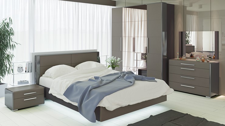 Гарнитур спальный Наоми №1, цвет Фон серый, Джут в Ярославле - изображение 4