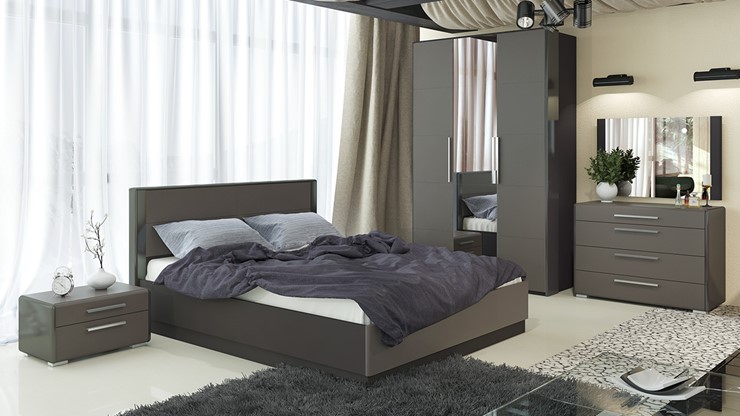 Гарнитур спальный Наоми №1, цвет Фон серый, Джут в Ярославле - изображение 6
