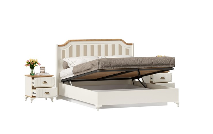 Гарнитур в спальню Вилладжио, набор 3 (кровать 1600 с механизмом) в Ярославле - изображение 1