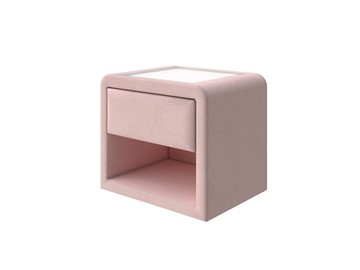 Прикроватная тумбочка Cube 52х41, Велюр (Ultra Розовый мусс) в Ярославле