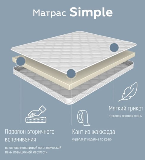 Матрас Simple 10 в Рыбинске - изображение 1