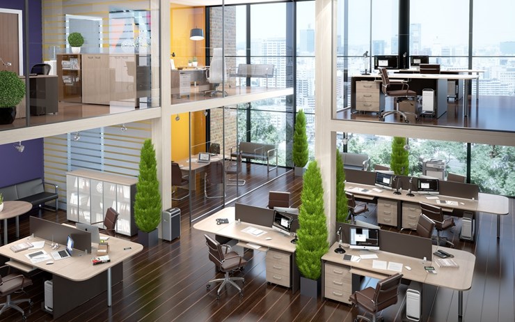 Набор мебели в офис Xten в опенспэйс для четырех сотрудников в Ярославле - изображение 4