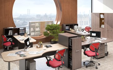 Комплект офисной мебели Xten для двух сотрудников с тумбочками в Рыбинске - предосмотр 5
