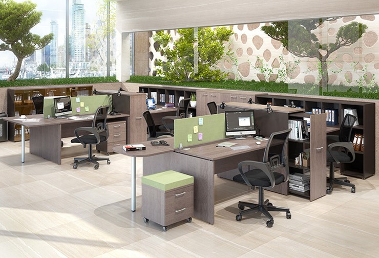 Набор мебели в офис Xten в опенспэйс для четырех сотрудников в Ярославле - изображение 1