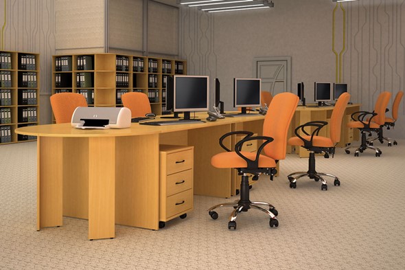 Комплект офисной мебели Классик рабочее место для опенспэйса (фрифло) в Рыбинске - изображение