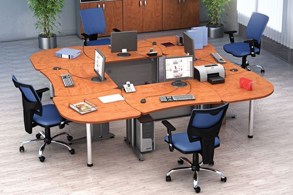 Комплект офисной мебели Boston для 4 сотрудников в Ярославле - изображение