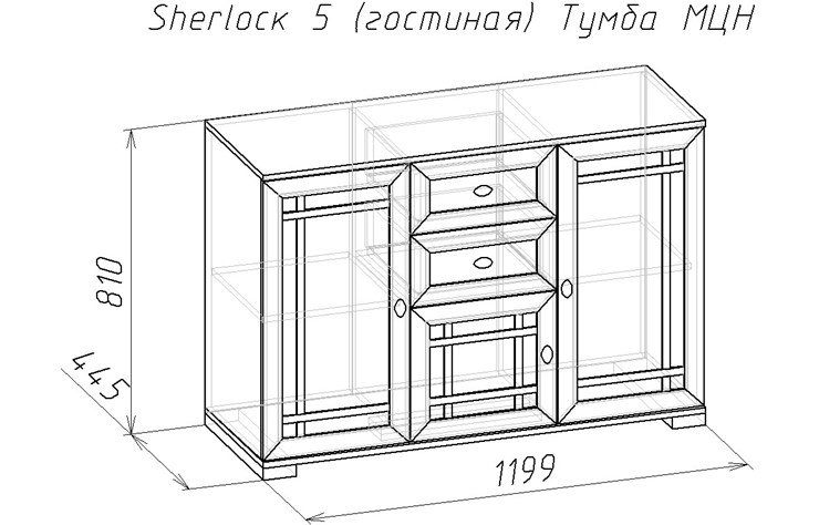 Тумба Sherlock 5 МЦН, Дуб сонома в Ярославле - изображение 3