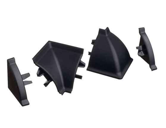 Комплект углов и заглушек для плинтуса Rehau, черный 98104 в Ярославле - изображение