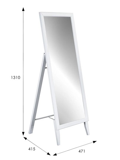 Зеркало напольное BeautyStyle 29 (131х47,1х41,5см) Белый в Ярославле - изображение 7