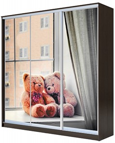 Детский шкаф Хит-23-4-20/2-777-26, Мишки на окне Венге в Ярославле