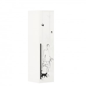 Одностворчатый шкаф Джоли Тип 2 ЛД 535.020, Серый шелк в Ярославле - предосмотр