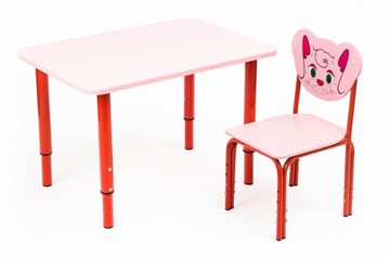 Растущий стол Кузя (Розовый,Красный) в Ярославле - предосмотр 1