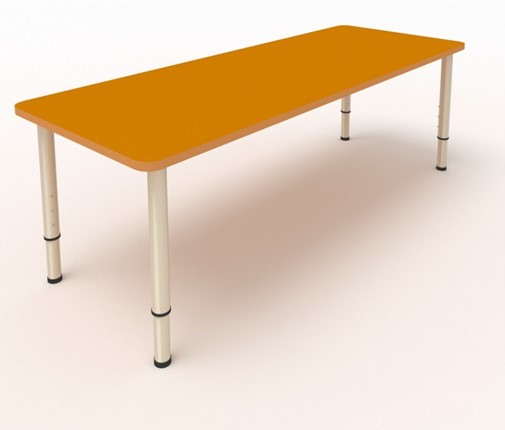 Стол для детей 2-местный  (по одну сторону столешн.) СДО-2 (0-3) оранжевый (МДФ) в Ярославле - изображение