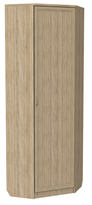 Распашной шкаф 402 угловой со штангой, цвет Дуб Сонома в Рыбинске - изображение
