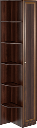 Угловой шкаф-стеллаж Беатрис М14 правый (Орех Гепланкт) в Ярославле - изображение
