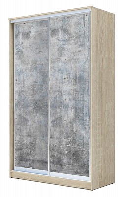 Шкаф 2-х дверный Хит-22-12-77-22, 2200х1200х620, Бетон Дуб сонома в Ярославле - изображение