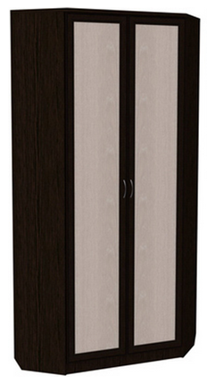 Распашной шкаф 401 угловой со штангой, цвет Венге в Ярославле - изображение