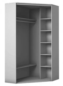 Угловой шкаф с двумя зеркалами, 2400х1103, ХИТ У-24-4-55, венге аруба в Ярославле - предосмотр 1