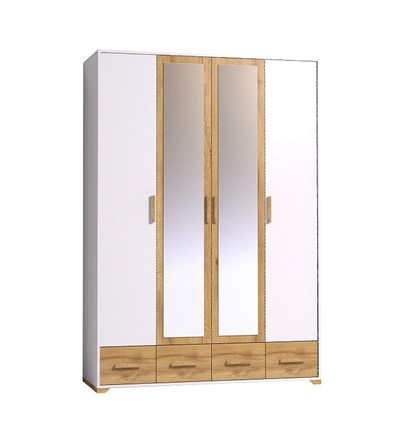 Шкаф для одежды Айрис 555, Белый-Дуб золотистый в Ярославле - изображение