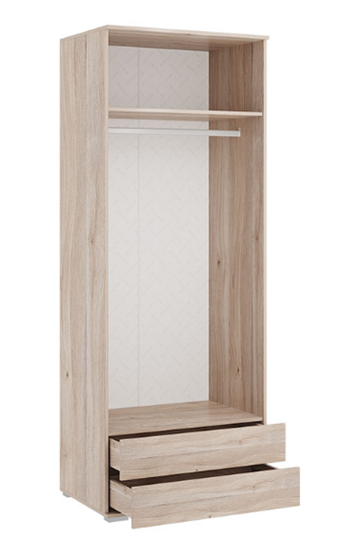Шкаф двухдверный с ящиками Лайк 55.01, дуб мария/галька в Ярославле - изображение 2