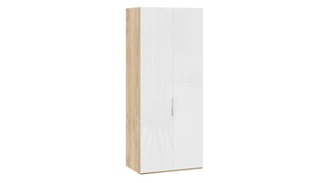 Шкаф для одежды Эмбер СМ-348.07.003 (Яблоня Беллуно/Белый глянец) в Ярославле