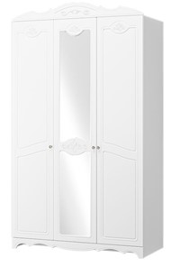 Шкаф трехдверный в спальню Лотос ШР-3 (Белый) 1 зеркало в Ярославле