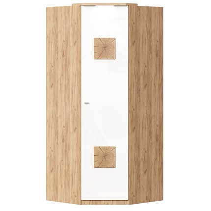 Шкаф угловой 45 с декоративной накладкой Фиджи, 659.248, белый в Рыбинске - изображение
