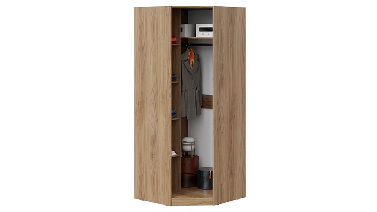 Шкаф для одежды Эмбер СМ-348.07.007 R (Яблоня Беллуно/Белый глянец) в Ярославле - изображение 2