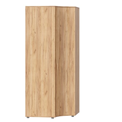 Шкаф угловой с гнутой дверью Марта-2 Дуб золотой/Дуб Тортуга ЛД 406.050 в Ярославле - изображение