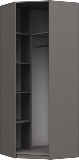 Распашной угловой шкаф Вива с зеркалом, Мокко глянец / Текстиль в Ярославле - изображение 1