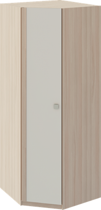 Распашной шкаф угловой Глэдис М21 (Шимо светлый/Белый текстурный) в Рыбинске - изображение