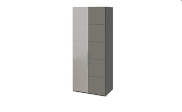 Шкаф Наоми с 1 зеркальной левой дверью, цвет Фон серый, Джут СМ-208.07.04 L в Ярославле - предосмотр