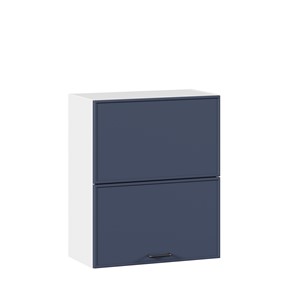 Горизонтальный настенный шкаф 600 комбинированный Индиго ЛД 298.970.000.125, Белый/Тёмно-синий в Ярославле - предосмотр
