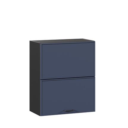 Шкаф горизонтальный на кухню 600 комбинированный Индиго ЛД 298.970.000.167, Чёрный/Тёмно-синий в Ярославле - изображение