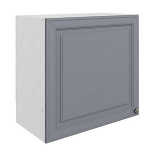 Шкаф навесной Мишель под вытяжку L600 H566 (1 дв. гл.) эмаль (белый/серый) в Ярославле - предосмотр