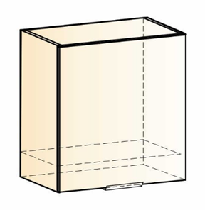 Шкаф навесной под вытяжку Стоун L600 Н566 (1 дв. гл.) (белый/камень темно-серый) в Ярославле - предосмотр 1