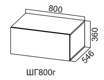 Распашной кухонный шкаф Модерн New, ШГ800г/360, МДФ в Ярославле