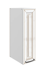Шкаф на кухню Атланта L200 H720 (1 дв. гл.) эмаль (белый/белый глянец патина золото) в Ярославле - предосмотр