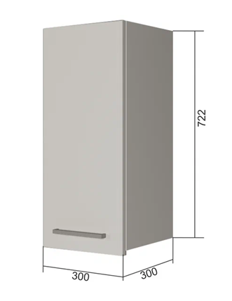 Кухонный шкаф В7 30, Серый/Антрацит в Ярославле - изображение