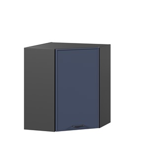 Угловой настенный шкаф Индиго ЛД 298.610.000.158, Чёрный/Тёмно-синий в Рыбинске