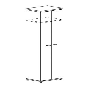 Шкаф для одежды глубокий А4, (78x59x193) белый премиум А4 9311 БП в Ярославле