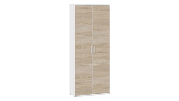 Шкаф с 2-мя дверьми Успех-2 ПМ-184.18 (Дуб Сонома, Белый) в Ярославле - изображение