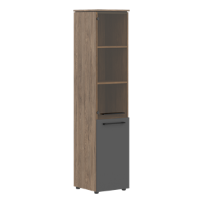 Шкаф высокий комбинированный MORRIS TREND Антрацит/Кария Пальмира MHC  42.2 (429х423х1956) в Ярославле